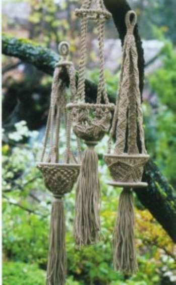 Изготовление подвесных плетеных кашпо